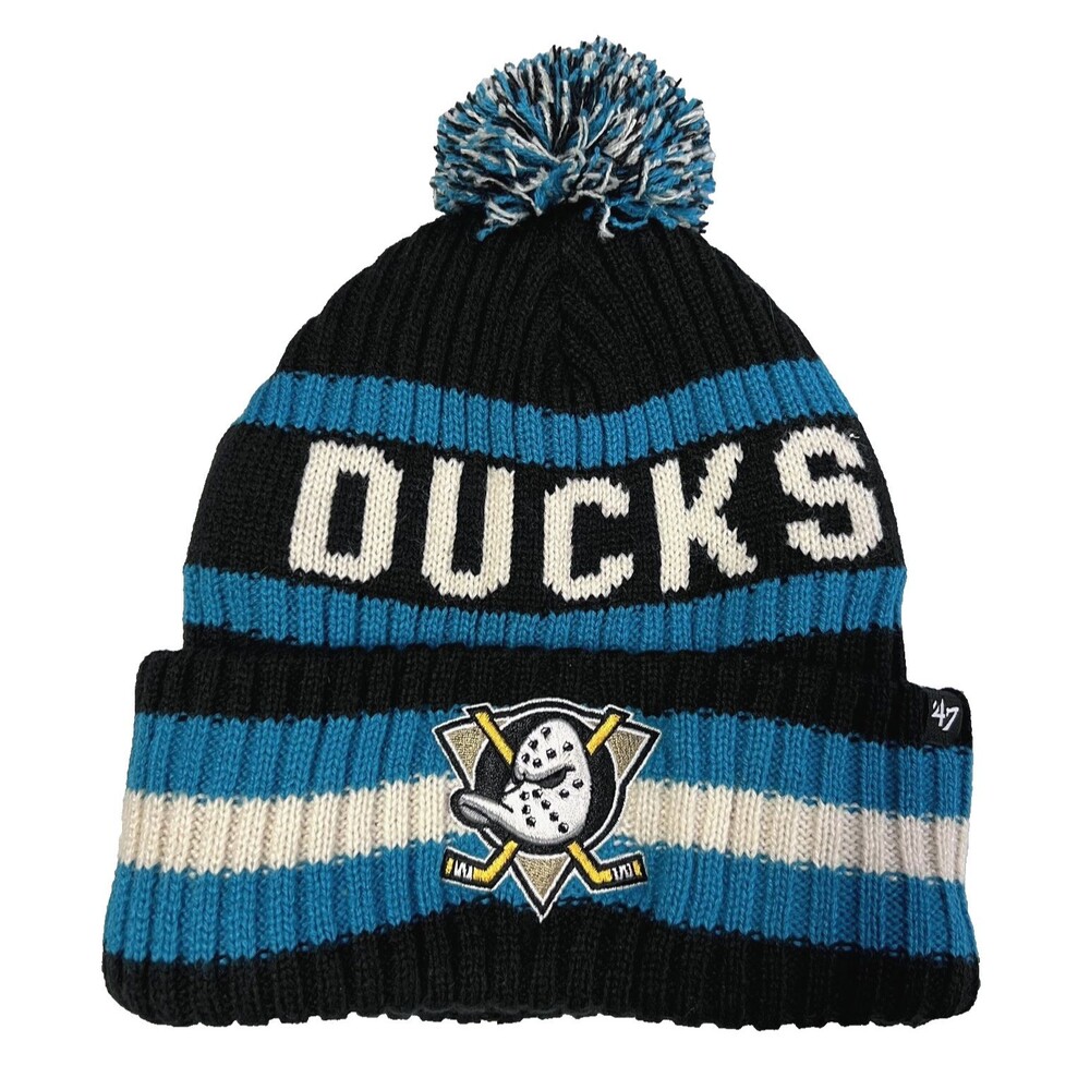 '47 Brand NHL Authentic ANAHEIM DUCKS Knit Beanie Hat Fleece Lined Warm One Size